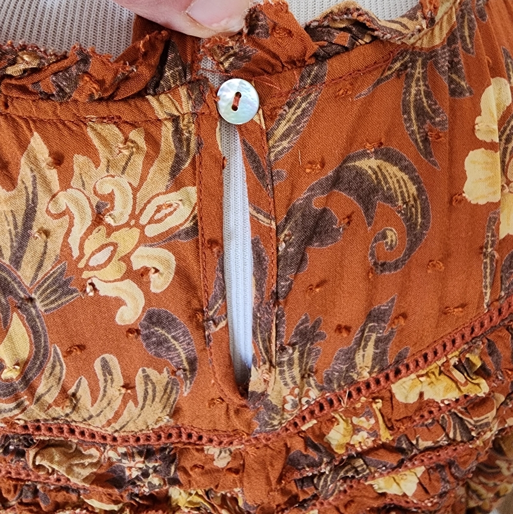 Spell & Gypsy Designs Aurora Blouse Burnt Ember XL - Picture 6 of 15